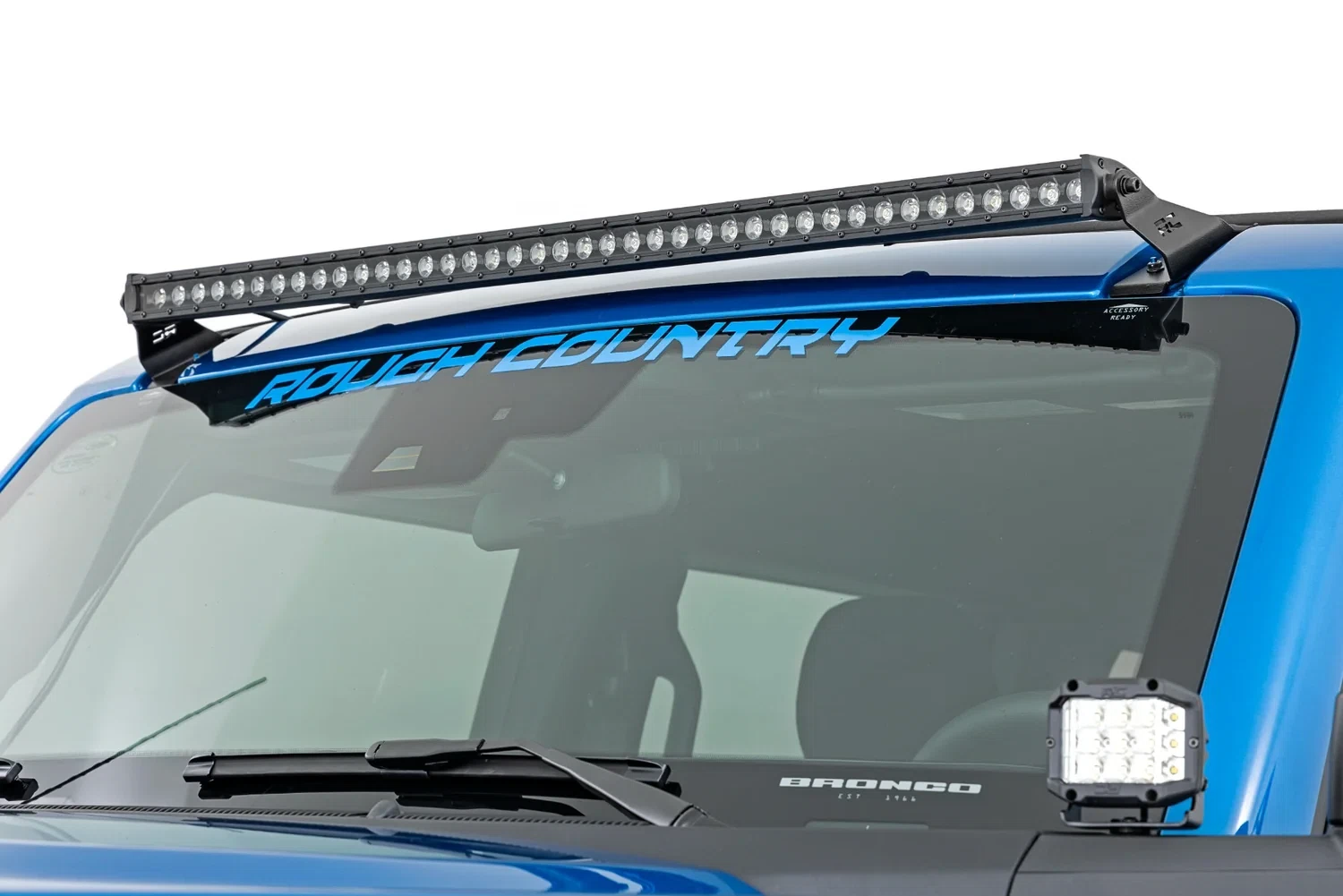 Fits Ford Bronco(21-24) LED Light Upper Windshield 40_ Black Single Row 71041